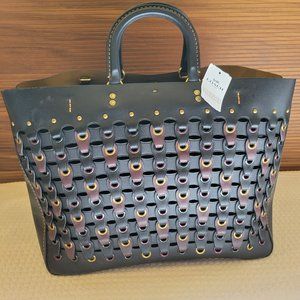 Coach 1941 Rogue Tote Color-Block Chain Link.